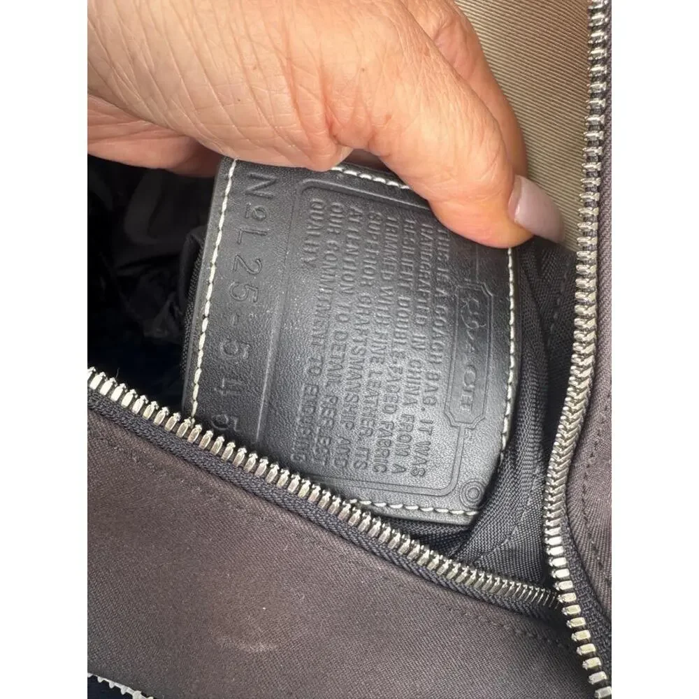 new COACH 5459 TRAVEL CANVAS LEATHER TOILETRY BAG TOTE (pu110
